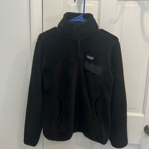 Patagonia Fleece- Black Women's Re-Tool Snap-T Fleece Pullover.